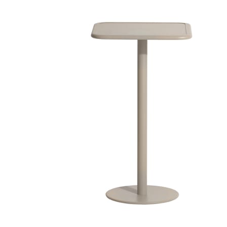 Mange-debout Week-end métal beige / 60 x 60 cm x H 105 cm - Aluminium - Petite Friture