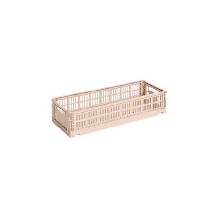 Panier Colour Crate MINI plastique rose Oblong / 13 cm x 34.5 cm - Hay