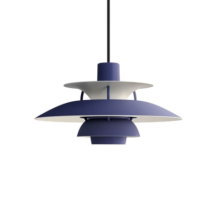 PH 5 Mini Pendant metal blue / Ø 30 cm - Poul Henningsen, 1958 - Louis Poulsen