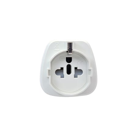  Plug adapter plastic material white / EU plug to UK socket - 250V 13A - NX