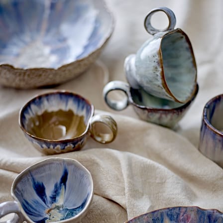 Saladier Amalia céramique bleu / Ø 24 x H 8 cm - 1,4 L - Bloomingville