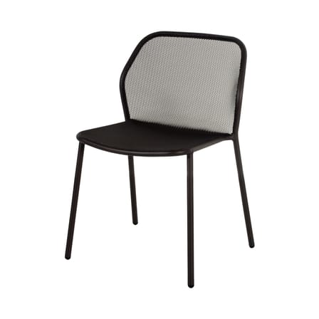 Stapelbarer Stuhl Darwin metall schwarz / Metall - Emu