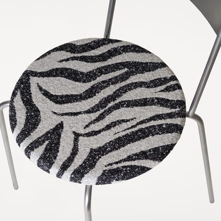 Stapelbarer Stuhl Petit Rond INDOOR metall / Sitzfläche aus Zebra-Gewebe - Frama 