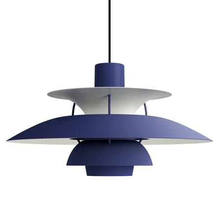 Suspension PH 5 métal bleu / Ø 50 cm - Poul Henningsen, 1959 - Louis Poulsen