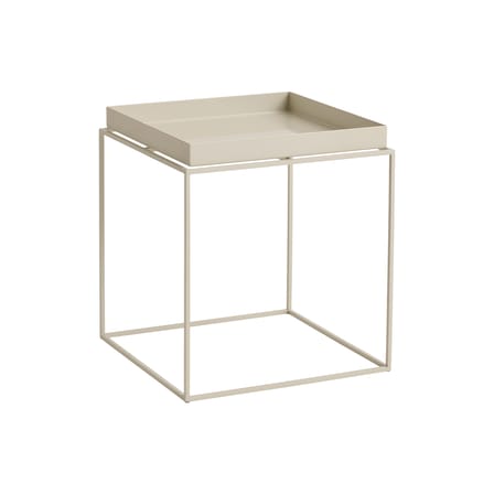 Table d'appoint Tray métal beige / 40 x 40 x H 44 cm - Hay