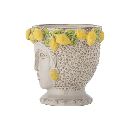 Vaso per fiori Limone ceramica giallo / Ø 16,5 x H 16 cm - Bloomingville