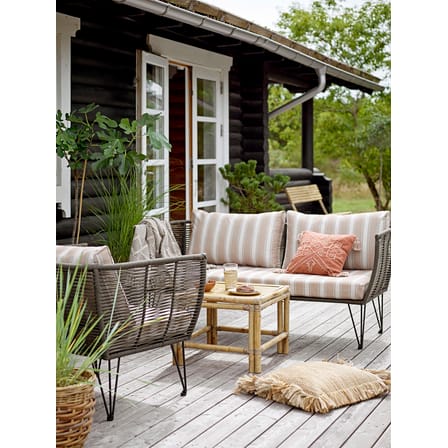 Canapé de jardin 3 places Mundo / L 175 cm - Fils PVC - Bloomingville