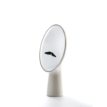 Cyclope Free standing mirror ceramic white H 46,5 cm - Moustache