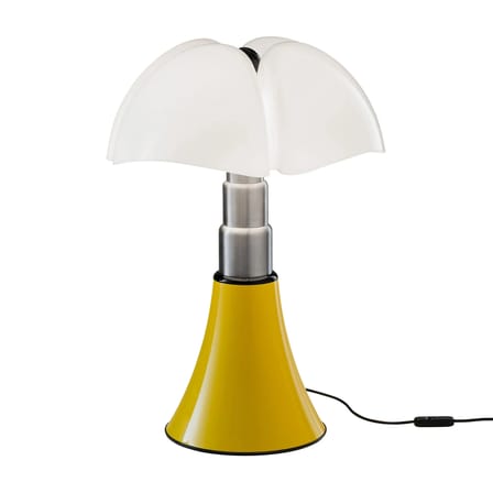 Lampe de table Pipistrello Pop LED jaune / H 66 à 86 cm - Gae Aulenti, 1965 - Martinelli Luce