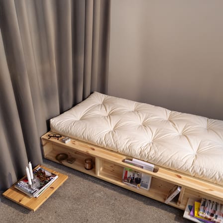 Lit 1 place Ziggy / Pour matelas 90 x 200 cm - Rangements intégrés - KARUP