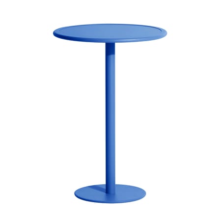 Mange-debout Week-End métal bleu / Ø 70 x H 105 cm - Petite Friture