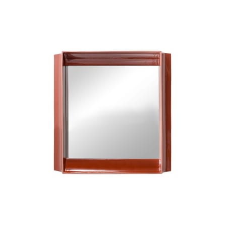 Miroir mural Coves céramique orange / Avec étagère - 60 x 60 cm - Magis