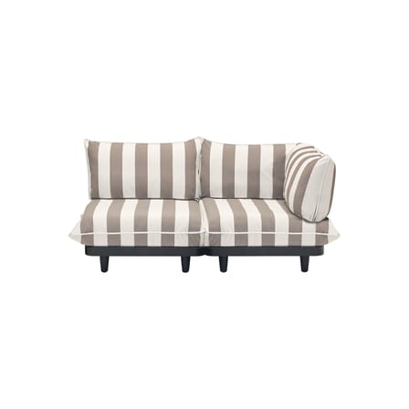 Canapé de jardin 2 places Paletti set tissu marron / Accoudoir droite - L 190 cm - Fatboy