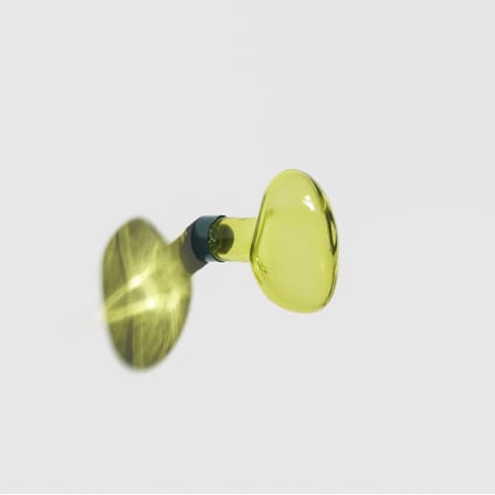 Patère Bubble Small verre jaune / Ø 9,5 cm - Soufflé bouche - Petite Friture