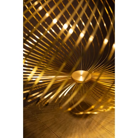 Pendelleuchte Spring Medium LED gold metall / Ø 79 x H 45 cm - Flexible Stahlbänder - Tom Dixon