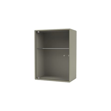 Armoire murale salle de bains Ripple bois gris / L 35,4 x P 20 x H 46,8 cm - Verre ondulé - MONTANA
