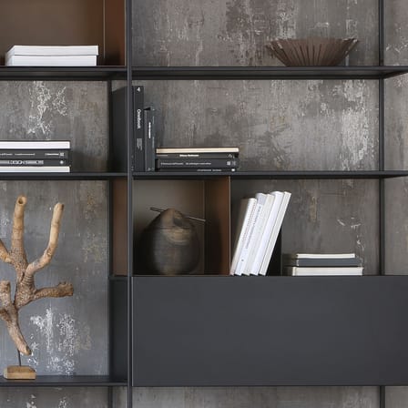 Serre-livres  métal noir Pour bibliothèque Easy Irony - Zeus