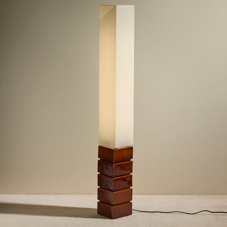 Stehleuchte Tower keramik braun / H 129 cm - Maison Sarah Lavoine