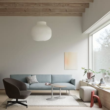 Suspension Strand Closed tissu blanc / Ø 45 - Résine cocon - Muuto