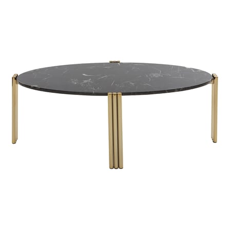 Table basse Tribus marbre noir or / 92 x 47 x H 35 cm - Marbre - AYTM