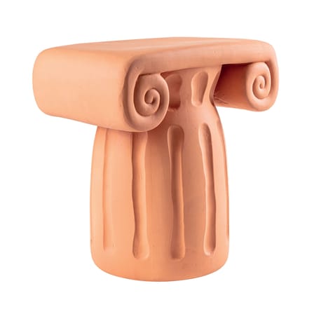 Table d'appoint Magna Graecia - Capitello céramique orange / 44 x 29 x H 45 cm - Terre cuite - Seletti