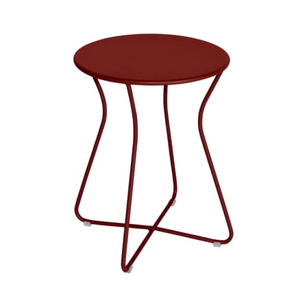 Tabouret Cocotte métal rouge / Table d'appoint - H 45 cm - Fermob