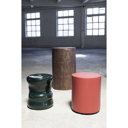 Table d'appoint Pawn céramique rouge / Tabouret - Ø 30 x H 36 cm - Fibre polyester - Serax