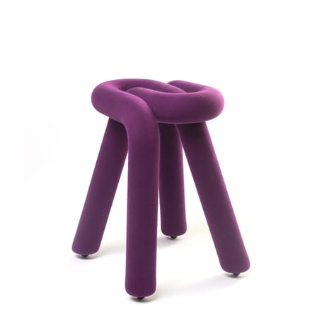 Tabouret rembourré Bold tissu violet - Moustache