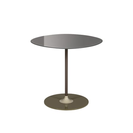 Tavolino d'appoggio Thierry vetro grigio / 45 x 45 x H 45 cm - Vetro - Kartell