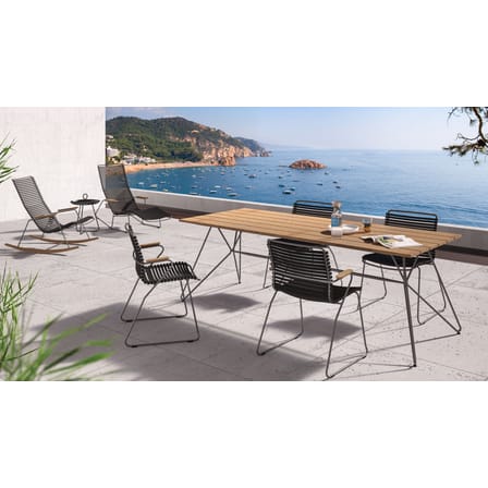 Transat inclinable Click Sunrocker plastique noir / 2 positions - Houe