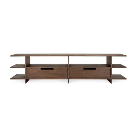 Kabuki TV unit wood brown / L 200 cm - 2 drawers - Ethnicraft