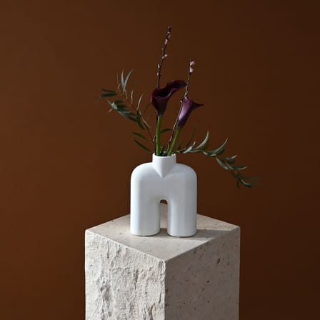 Vase Cobra Tall Mini céramique blanc / L 18 x H 23 cm - 101 COPENHAGEN