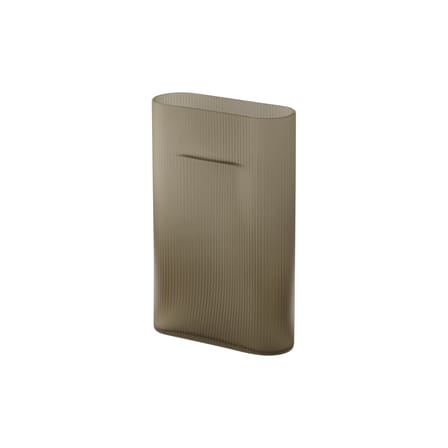 Vase Ridge verre marron / L 23 x H 35 cm - Muuto