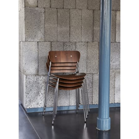 Chaise empilable Pavilion AV1 bois naturel - &tradition