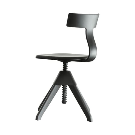 Chaise pivotante Tuffy plastique bois noir / Hauteur réglable - Magis