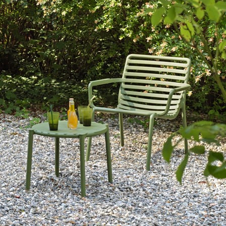 Fauteuil bas empilable Doga Relax vert agave - NARDI