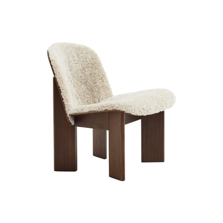 Fauteuil Chisel blanc / Peau de mouton - Hay