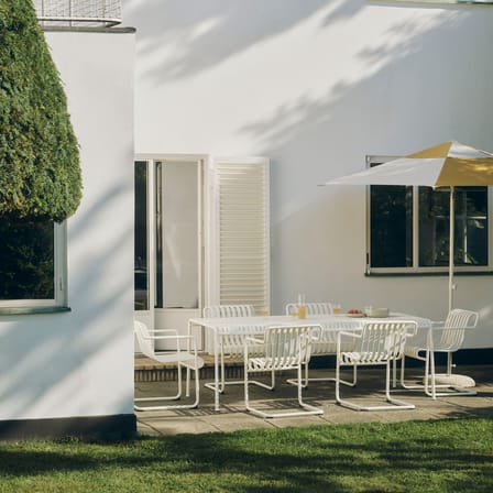 Fauteuil de repas Palissade Cantilever métal blanc / Large - Hay