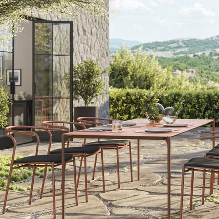 Fauteuil empilable Novo métal orange - AYTM
