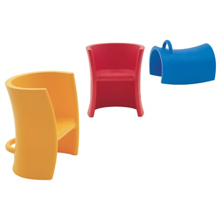Fauteuil enfant Trioli plastique jaune - Magis