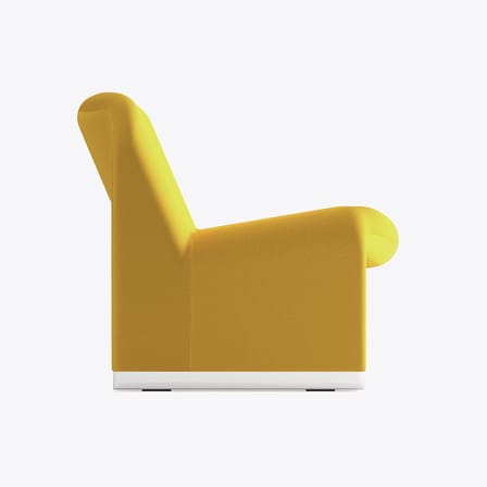 Fauteuil rembourré Alky tissu jaune / Giancarlo Piretti, 1970 - ANONIMA CASTELLI