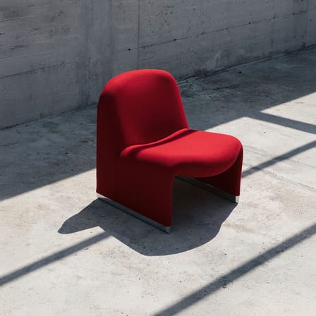 Fauteuil rembourré Alky tissu rouge / Giancarlo Piretti, 1970 - ANONIMA CASTELLI