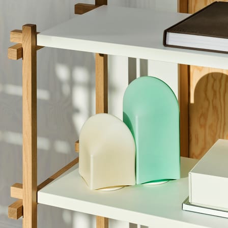 Kabellose, wiederaufladbare Außenlampe Parade glas weiß / H 16 cm - Hay