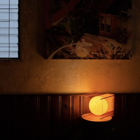 Lampe de table Lop Small Square plastique orange / Lauréat Archiproducts Design Award - BANG