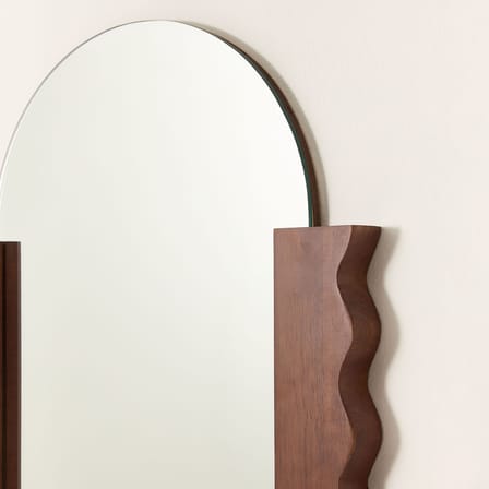Miroir mural Heju X Nobodinoz bois marron / Small - 53 x 75 cm - NOBODINOZ