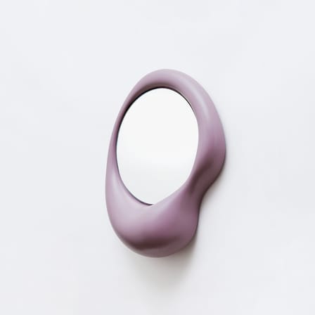 Miroir mural Ingres - Jean céramique violet / L 41 x H 49 cm - Moustache