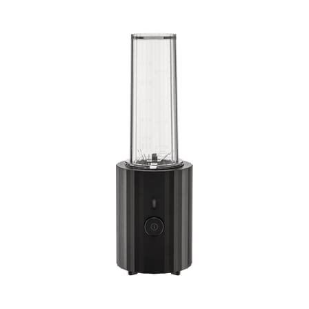 Mixeur personnel Plissé plastique noir / 380W - Verre de transport 550ml / Pour jus, smoothie, milkshake - Alessi