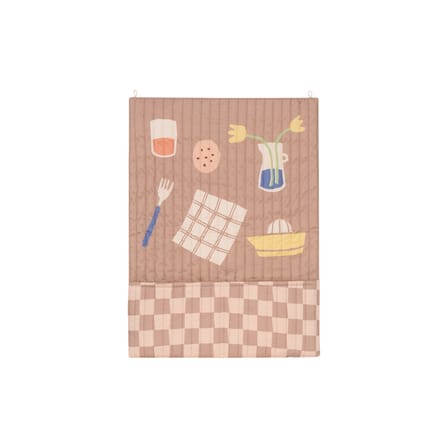 Organisateur mural Vibes Breakfast tissu / L 55 x H 70 cm - NOBODINOZ