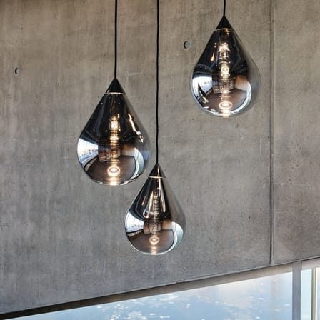 Pendelleuchte Flare Bead LED glas silber - Tom Dixon