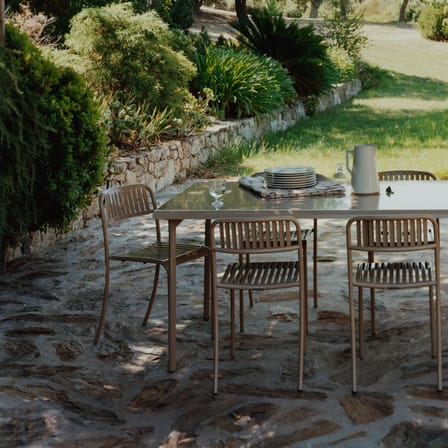 rechteckiger Tisch Patio metall grün / 140 x 80 cm - Vollständiges Stahlblech - Tolix